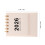 Mini Desk Calendar 2026 Small Standing Flip Weekly Beige 3