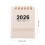 Mini Desk Calendar 2026 Small Standing Flip Weekly Beige 2