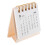 Mini Desk Calendar 2026 Small Standing Flip Weekly Beige 1