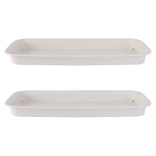 2St Plastic Plantenbak Wateropvang Beige Met Luchtcirculatie Functie