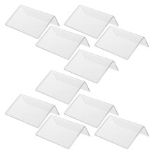 10pcs Small Acrylic Sign Holder Clear Table Top Stand
