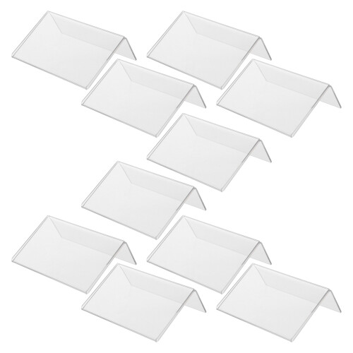 10pcs Small Acrylic Sign Holder Clear Table Top Stand