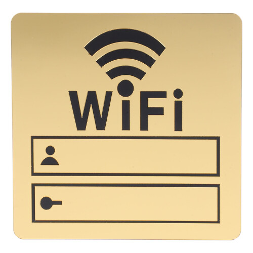 Wifi Password Sign Sticker Mirror Wall Decal Network Coverage