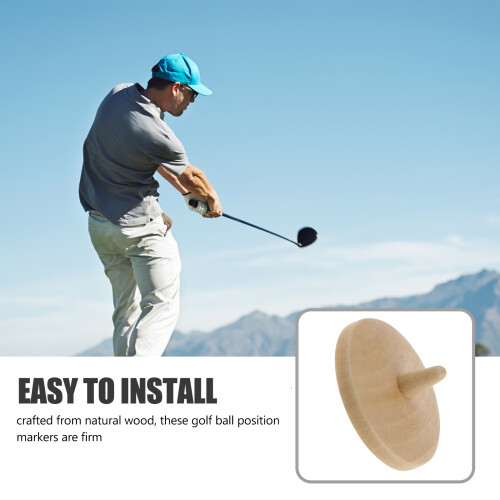 20pcs Wooden Golf Ball Position Markers for Course Alignment Training 2