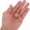 1 Pair Rhinestone Button Covers Clip-On Embellishments Hexagram Clips 4