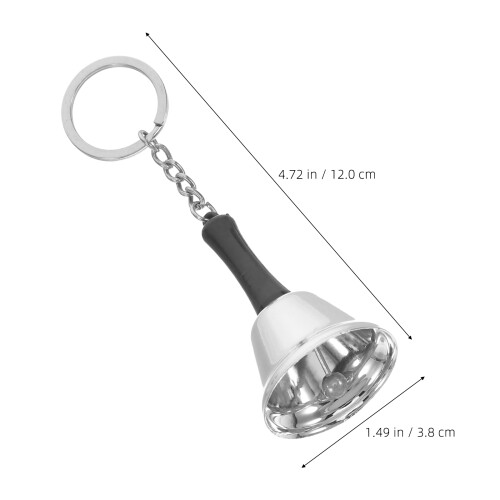 2pcs Metal Handheld Bells Keychain for Kids Development Christmas 2