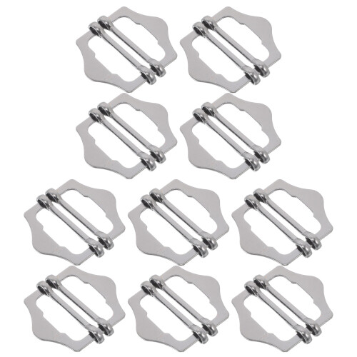 10pcs Metal Adjustable Slide Buckles -Glide Strap Closure