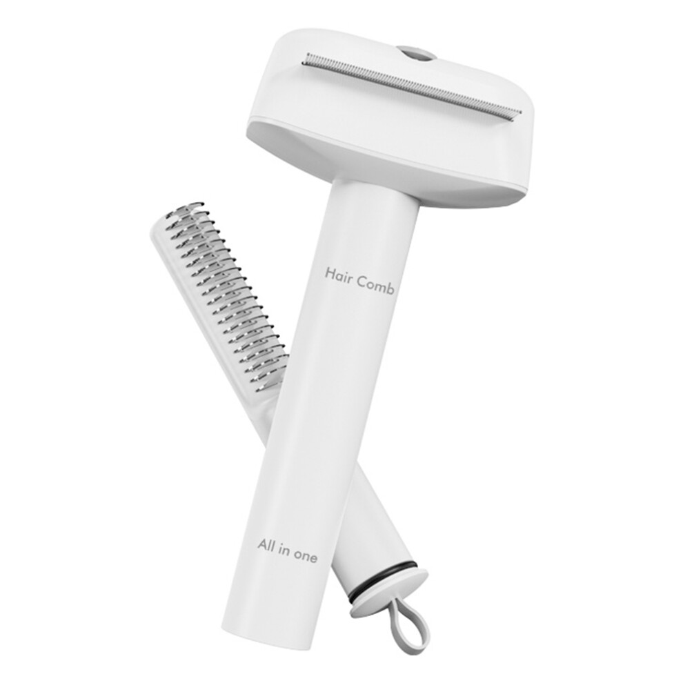 3-In-1 Pet Grooming Brush, Stainless Steel Comb, White/Pink-image-OPC-PKCNZ7K-NEW