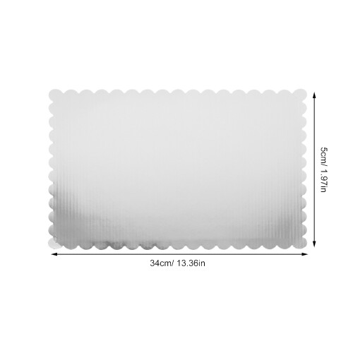 20pcs 10x14 Inch Rectangular Wave Edge Cake Board 2mm Thick 2