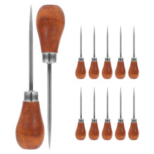 12pcs Gourd Awl with Wood Handle for Crafting