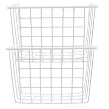 2pcs Rabbit Grass Feeder Heavy-Duty Metal Hay Holder White