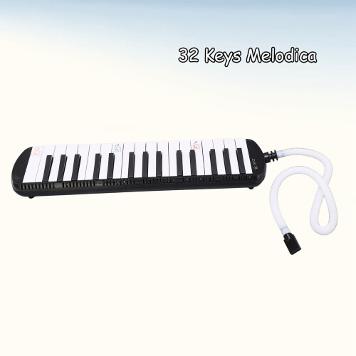 32-Tasten-Melodica für Anfänger, Schwarz, Blau oder Pink