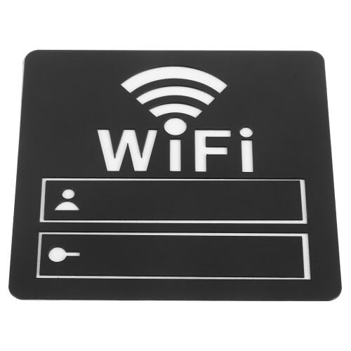 Wifi Password Sign Sticker Mirror Wall Decal Network Coverage