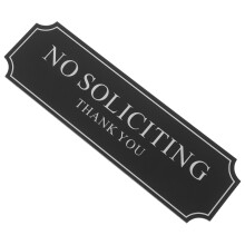 Self-Adhesive Acrylic No Soliciting Sign for Front Door Office Store