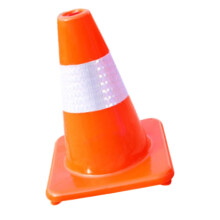Red Reflective Plastic Traffic Cone 28 Inch Lightweight Portable Safety Cone for Road Training and Family Traffic Control