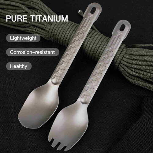 Titanium Spork Lightweight Dinner Spork Cutlery 2