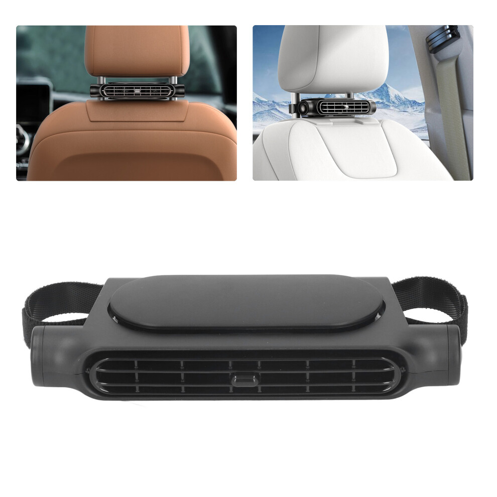 Car Seat Cooling Fan USB Plug | 3 Speeds | Portable Backseat Van Fan Black