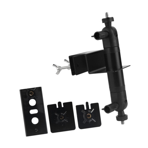 Outdoor Security Camera Gutter Mount Adjustable Features Quick Installation Black Weatherproof Compatible with Most Cameras