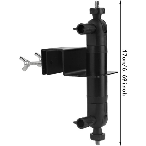 Outdoor Security Camera Gutter Mount Adjustable Features Quick Installation Black Weatherproof Compatible with Most Cameras 2