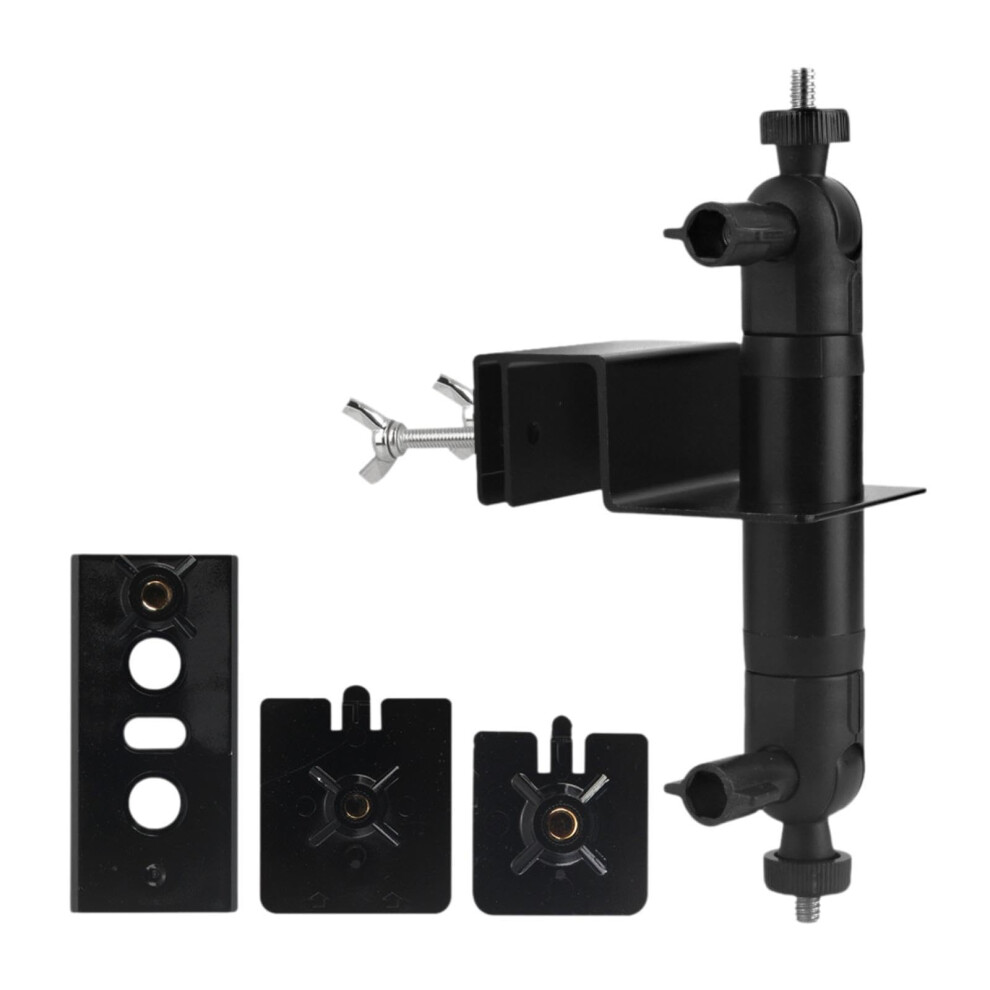 Black Outdoor Camera Gutter Mount Adjustable Clip Bracket For Weatherproof Surveillance Camera Holder,