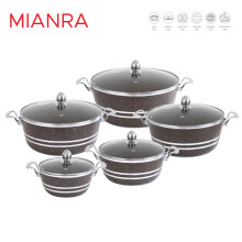 (Enstatite) Mianra Diecast Stockpot 5Pcs Set Cooking Pot