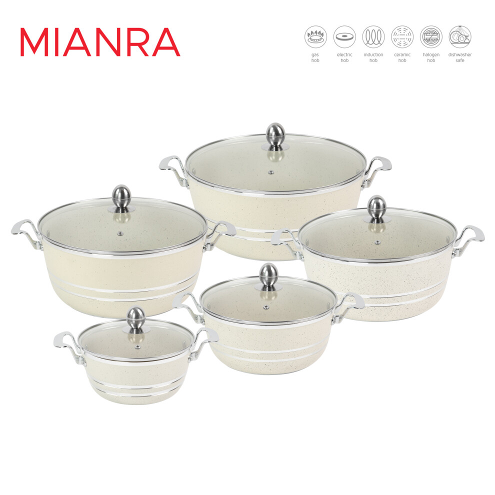 Sq Professional (Howlite) Mianra Diecast Stockpot 5Pcs Set Cooking Pot