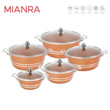 (Axinite) Mianra Diecast Stockpot 5Pcs Set Cooking Pot