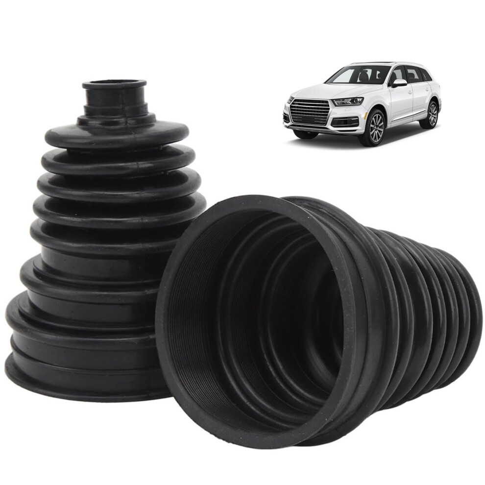 2Pcs Cv Boot, Universal Flexible Silicone Cv Joint Boot With Clamps, Wear Resistant For Most Car Models 6038364173843
