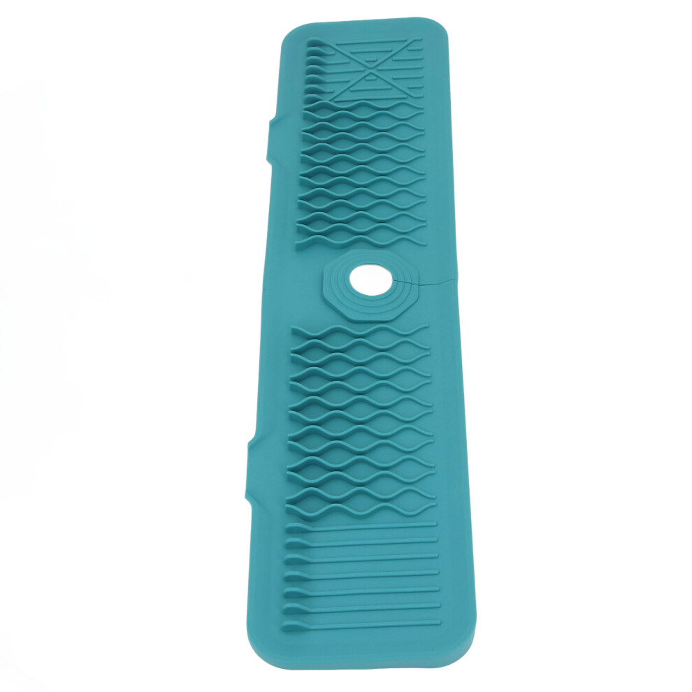 24 Inch Silicone Sink Splash Guard, Green Â Drip Catcher & Sponge Holder 7891346930006