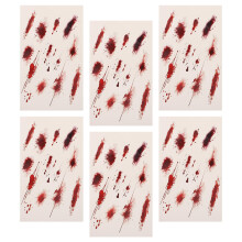 6pcs Temporary Scar Stickers Fake Wounds for Halloween