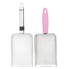 2pcs Stainless Steel Cat Litter Scoop with Handle for Poop Sifting
