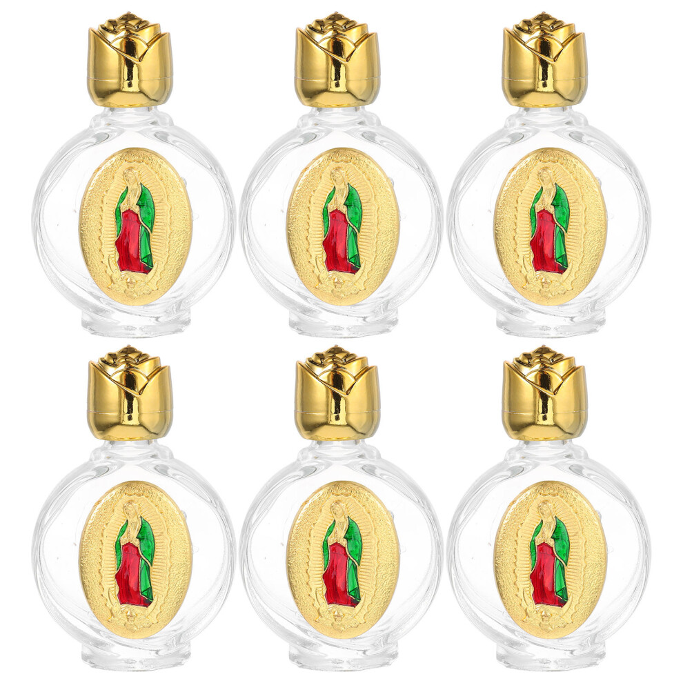 6Pcs 15Ml Holy Water Bottles Glass Religious Containers Inoomp