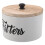 Round Wooden Laundry Beads Storage Container with Lid Organizer 10