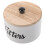 Round Wooden Laundry Beads Storage Container with Lid Organizer 11