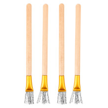 4pcs Pottery Wire Texture Brush Wooden Handle Clay
