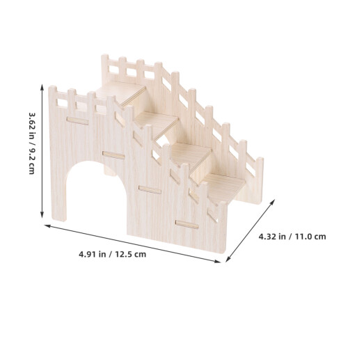 Wooden Pet Ladder Toy for Hamster Cage Hideout Multi-Functional 1