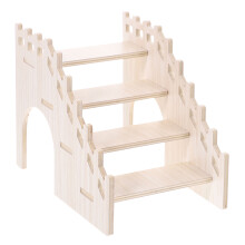 Wooden Pet Ladder Toy for Hamster Cage Hideout Multi-Functional