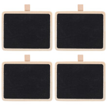 4Stk Kleine Schwarze Holz Tafelschilder Für Notizen Und Zuhause