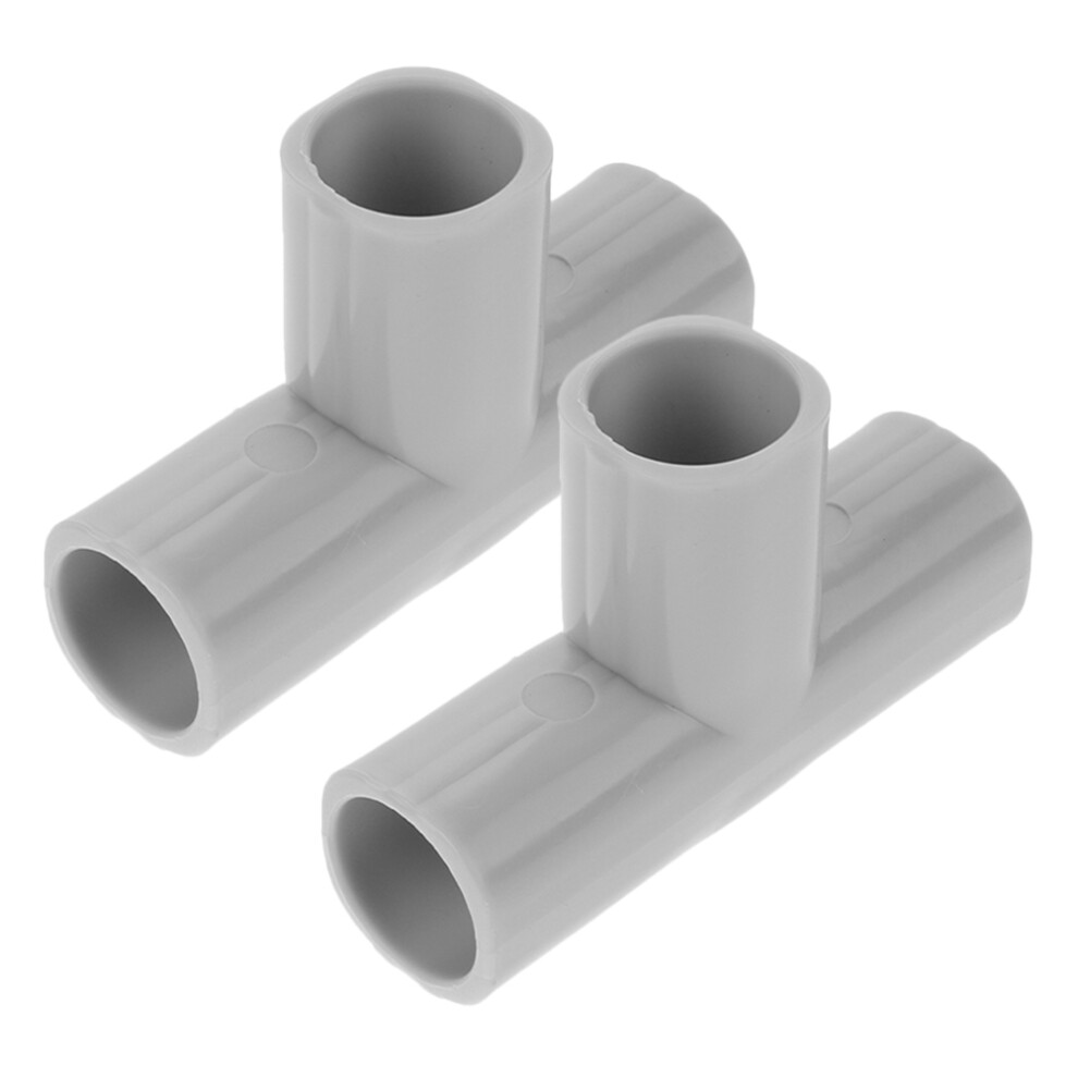 2Pcs 3-Way Pipe Connectors Fence Fitting Accessories Solustre