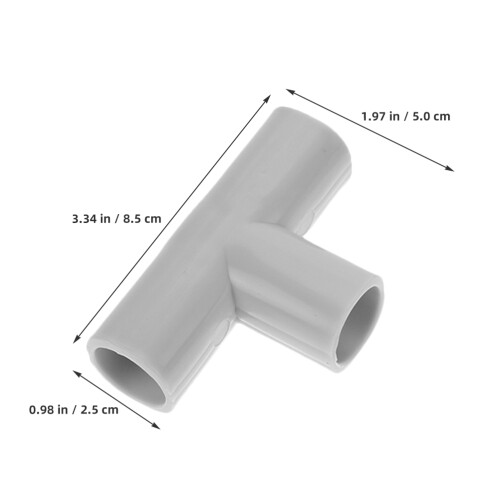 2pcs 3-Way Pipe Connectors Fence Fitting Accessories 1