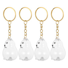 4pcs Pet Hair Keepsake Box Keychain for Satsuma Dog Memorial