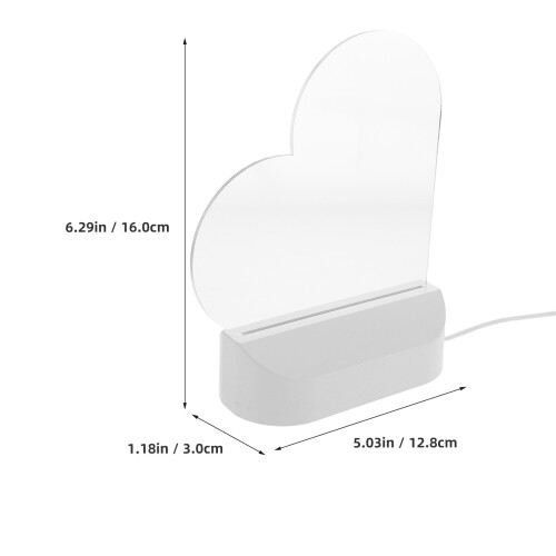 LED Heart Acrylic Message Board with Stand 2