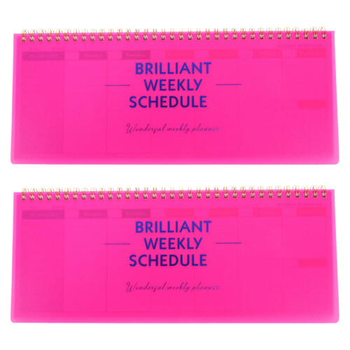 2pcs Small Weekly Planner Undated Spiral Organizer for Office Home