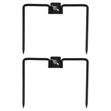 2pcs Heavy Duty Iron Ground Pole Stabilizer for Flagpole Umbrella
