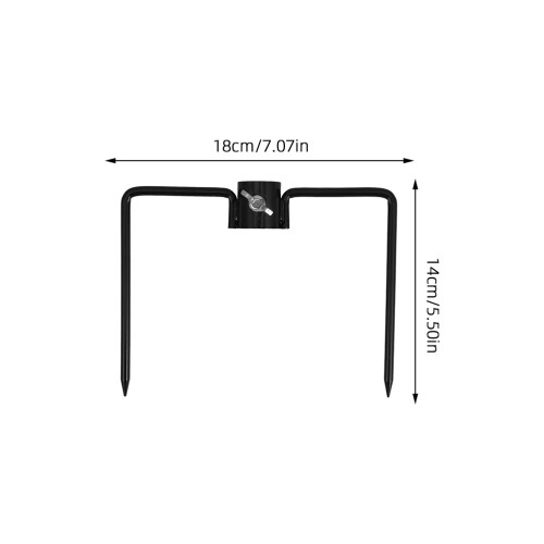 2pcs Heavy Duty Iron Ground Pole Stabilizer for Flagpole Umbrella 1