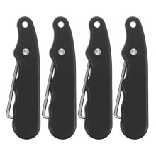 4pcs Plastic Shoe Lace Tightener for Hockey Ice Skates Black