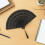 Bamboo Folding Fan for Women Men Square Decor 7