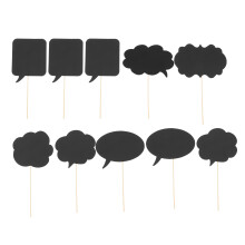 1 Set Writable DIY Wedding Photo Booth Props Black Card