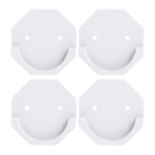 4pcs Curtain Rod Holders Wall Mount Brackets with Screws