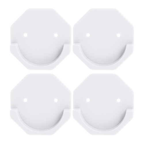 4pcs Curtain Rod Holders Wall Mount Brackets with Screws